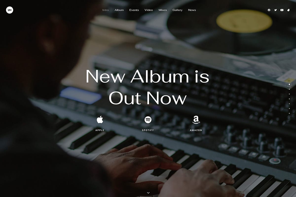 Artist musician WordPress Theme